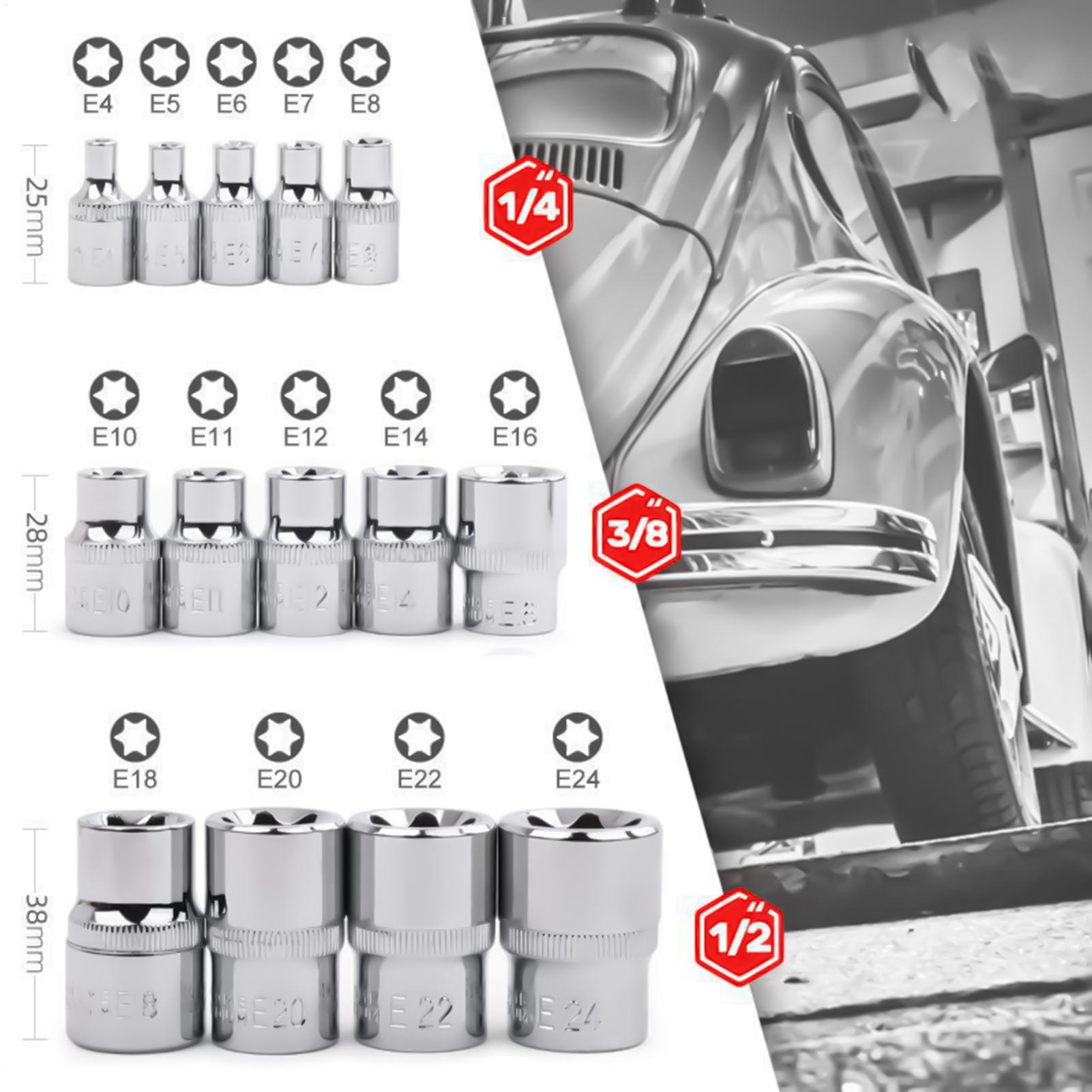 Hand Tools - Steckschlüsselsatz Tragbares Hochleistungs-Multifunktions-Handwerkzeug Mechaniker-Steckschlüsselsatz für Garage,