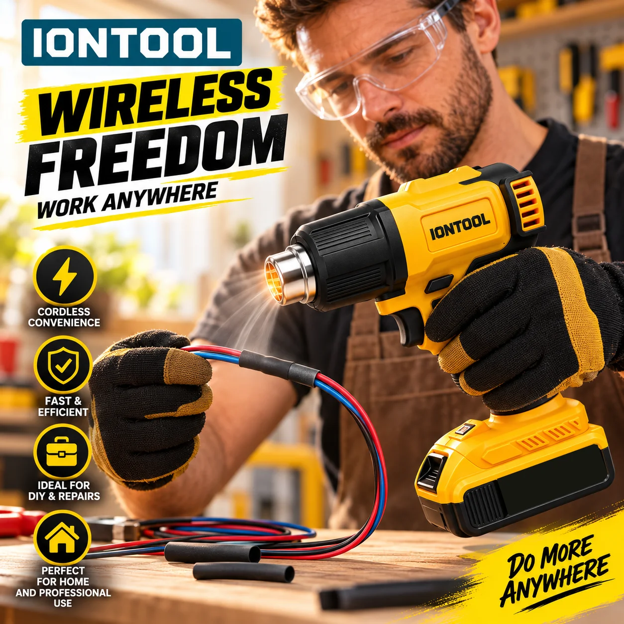 IONTOOL Gelb 550 ℃   Schnellhe – Cordless Heat Gun For Shrink Tubing Bewertung und Preis